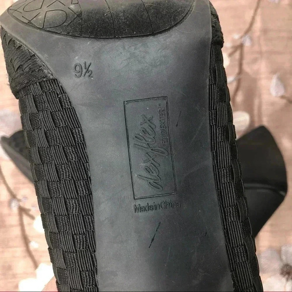 Dexflex Women’s Heels 9.5 Black Open Toe Strapless Pumps - Picture 6 of 8